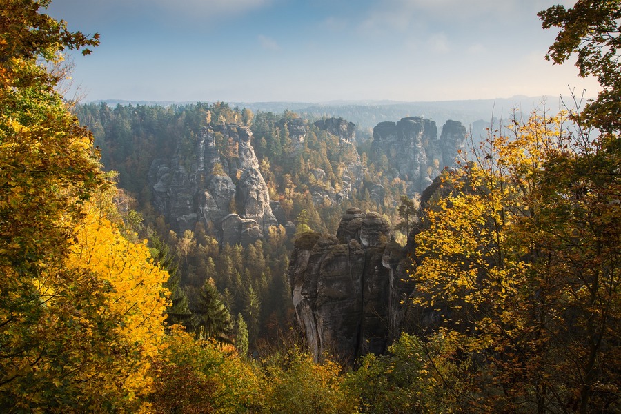 Formacje skalne przy Basteibrücke