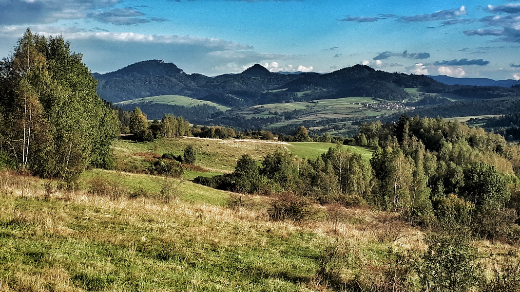 Widok na Pieniny ze szlaku na Lubań (fot. Paweł Klimek)