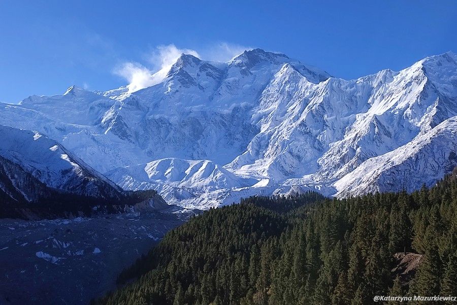 Ośmiotysięcznik Nanga Parbat - widok z Fairy Meadow