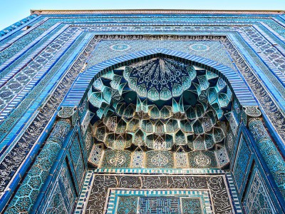 Dekoracje mauzoleów w nekropolii Shah-i Zinda, Samarkanda